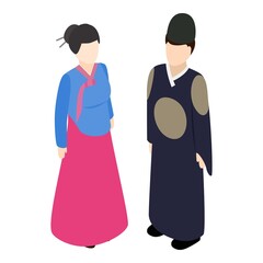 Traditional clothes icon. Isometric illustration of traditional clothes vector icon for web