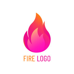 fire logo design, frame icon grairent template.