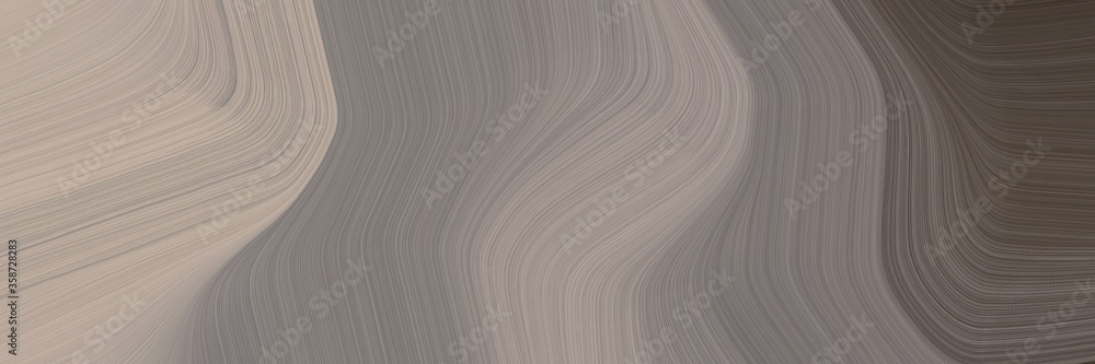 Fototapete abstract modern designed horizontal banner with gray gray, old mauve and dark gray colors. fluid curved lines with dynamic flowing waves and curves for poster or canvas