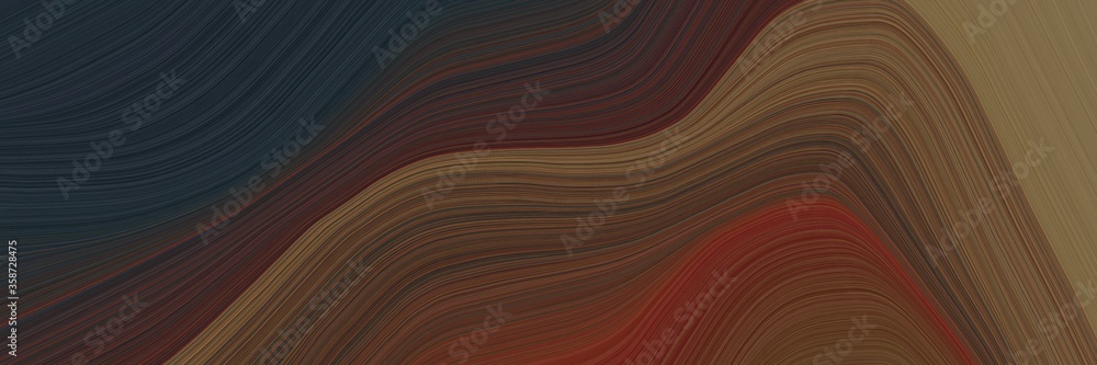 Poster abstract dynamic header with old mauve, very dark violet and pastel brown colors. fluid curved flowing waves and curves for poster or canvas