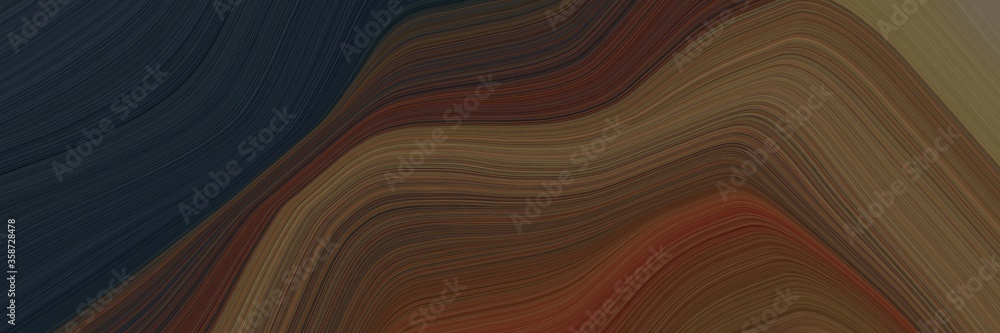 Poster abstract dynamic banner with old mauve, very dark blue and dark olive green colors. fluid curved lines with dynamic flowing waves and curves for poster or canvas