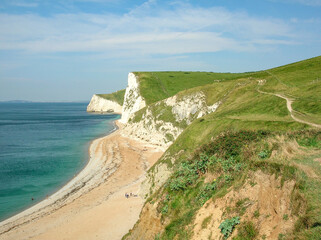 Fototapeta na wymiar The Jurassic coast by durdle door, Dorset, England