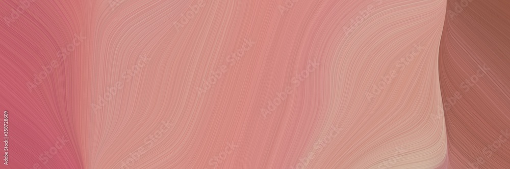 Poster abstract surreal header design with rosy brown, moderate red and pastel brown colors. fluid curved lines with dynamic flowing waves and curves for poster or canvas