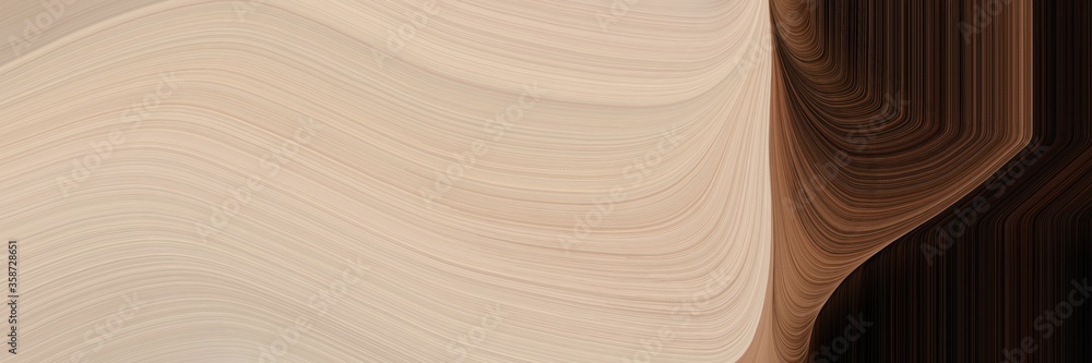 Aufkleber abstract moving header design with tan, very dark pink and brown colors. fluid curved lines with dyn
