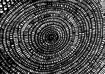 Vector illustration of black and white graphic abstract labyrinth pattern/background.