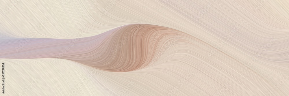 Leinwandbilder abstract flowing banner design with pastel gray, rosy brown and silver colors. fluid curved lines wi