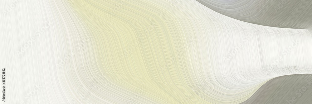 Poster abstract colorful horizontal banner with beige, dark gray and pastel gray colors. fluid curved lines
