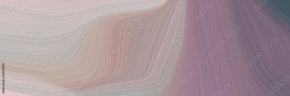 Poster abstract flowing header with dark gray, old lavender and dim gray colors. fluid curved flowing waves