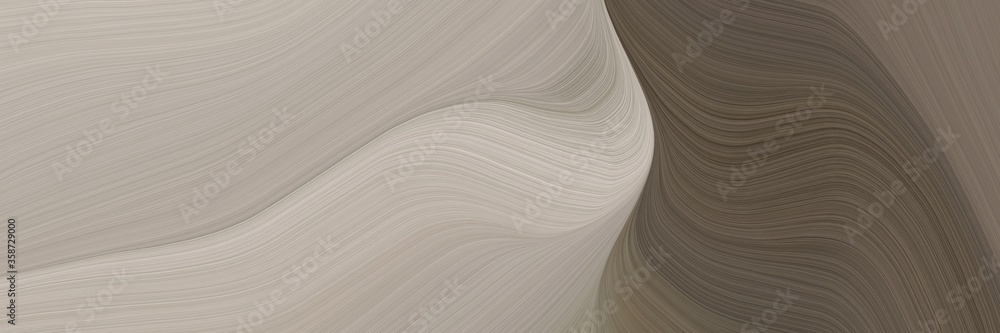 Aufkleber abstract surreal header with dark gray, old mauve and pastel brown colors. fluid curved lines with dynamic flowing waves and curves for poster or canvas