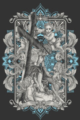 The Christ and Little Angels for tees design
