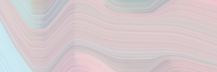 abstract flowing horizontal banner with pastel gray, pastel pink and lavender colors. fluid curved flowing waves and curves for poster or canvas
