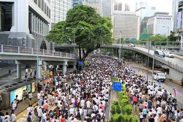 protest on the road in hong kong june 6 