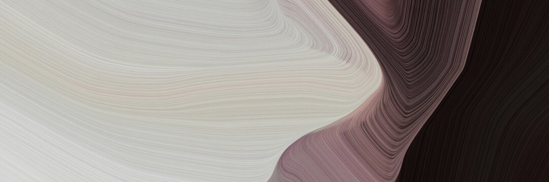 abstract flowing header design with silver, very dark pink and old mauve colors. fluid curved lines with dynamic flowing waves and curves for poster or canvas © Eigens