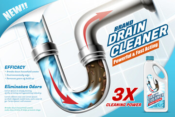 Ad template for drain cleaner