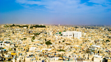 Fototapeta na wymiar It's Cityscape of Aleppo, Syria
