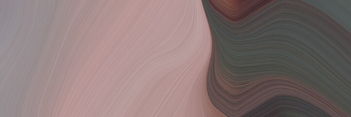 abstract surreal banner design with rosy brown, dark slate gray and old mauve colors. fluid curved lines with dynamic flowing waves and curves for poster or canvas
