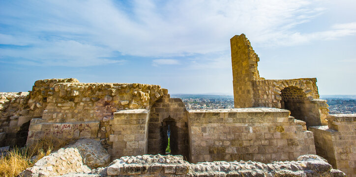 It's Ruins of Old Aleppo, Syria, one of the oldest continuously inhabited cities in the world; it has been inhabited since perhaps as early as the 6th millennium BC