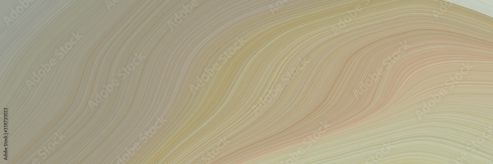 Poster abstract surreal header design with rosy brown, tan and dark gray colors. fluid curved flowing waves