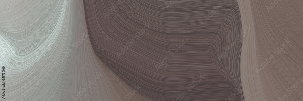 Poster abstract surreal banner design with dim gray, ash gray and dark gray colors. fluid curved lines with dynamic flowing waves and curves for poster or canvas