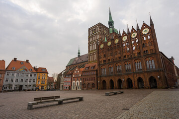 Obraz premium The city Greifswald in Germany