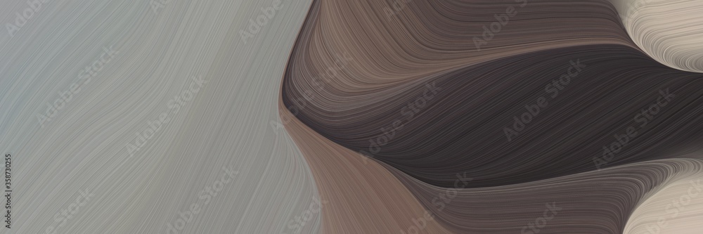 Leinwandbilder abstract dynamic header with gray gray, very dark blue and old mauve colors. fluid curved lines with