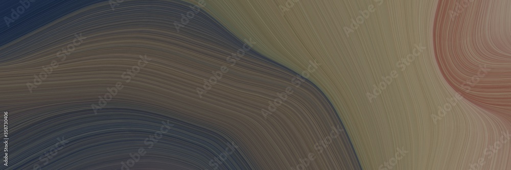 Poster abstract flowing header with old mauve, dark slate gray and gray gray colors. fluid curved flowing waves and curves for poster or canvas