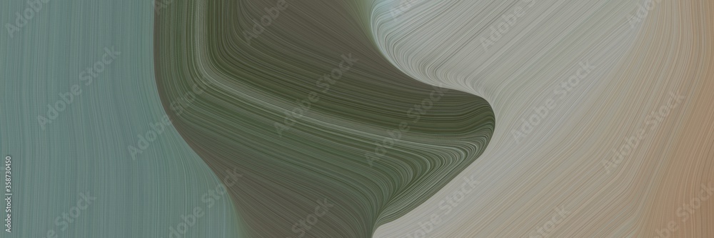 Poster abstract flowing banner with dim gray, rosy brown and dark slate gray colors. fluid curved flowing waves and curves for poster or canvas