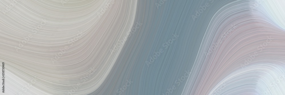 Poster abstract colorful header design with ash gray, light slate gray and lavender colors. fluid curved fl