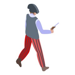 American pirate icon. Isometric of american pirate vector icon for web design isolated on white background