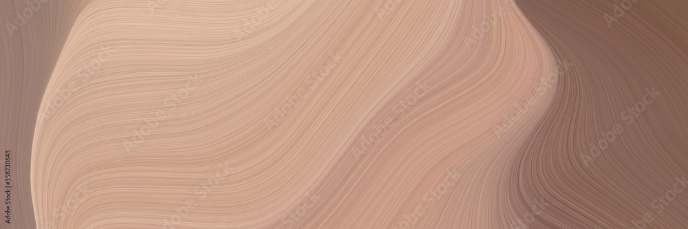 Poster abstract modern banner design with tan, pastel brown and gray gray colors. fluid curved lines with dynamic flowing waves and curves for poster or canvas