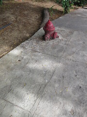 a fire hydrant concreted in a street in Varadero, Cuba, November