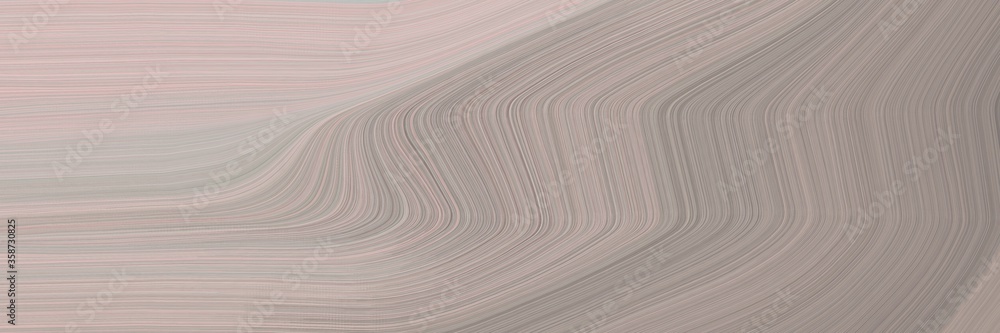 Poster abstract flowing horizontal header with dark gray, baby pink and gray gray colors. fluid curved flow