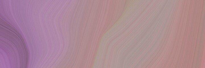 abstract modern banner design with rosy brown, antique fuchsia and pastel purple colors. fluid curved flowing waves and curves for poster or canvas