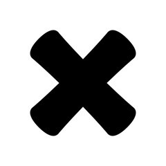 Obraz premium Delete symbol icon.