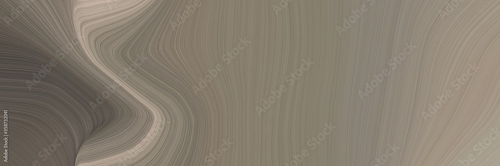 Poster abstract decorative header with gray gray, old mauve and dark gray colors. fluid curved lines with dynamic flowing waves and curves for poster or canvas