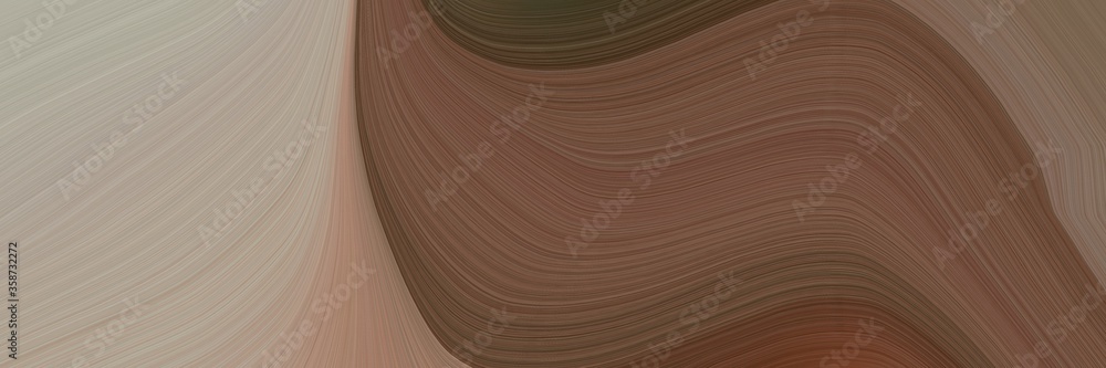 Aufkleber abstract flowing horizontal header with old mauve, dark gray and rosy brown colors. fluid curved lines with dynamic flowing waves and curves for poster or canvas