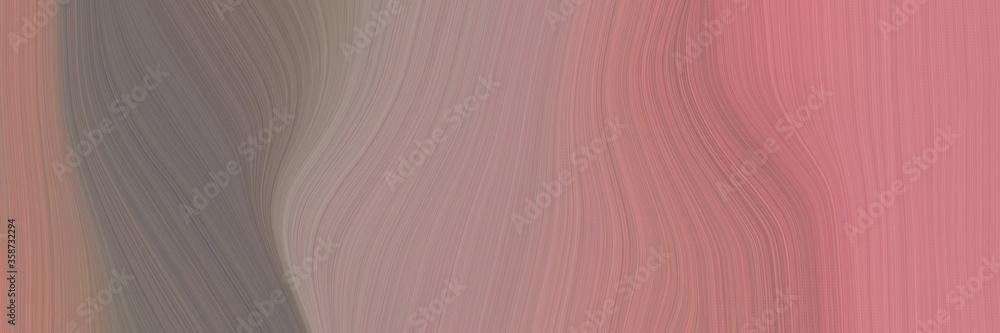 Aufkleber abstract modern banner design with rosy brown, dim gray and pale violet red colors. fluid curved lin
