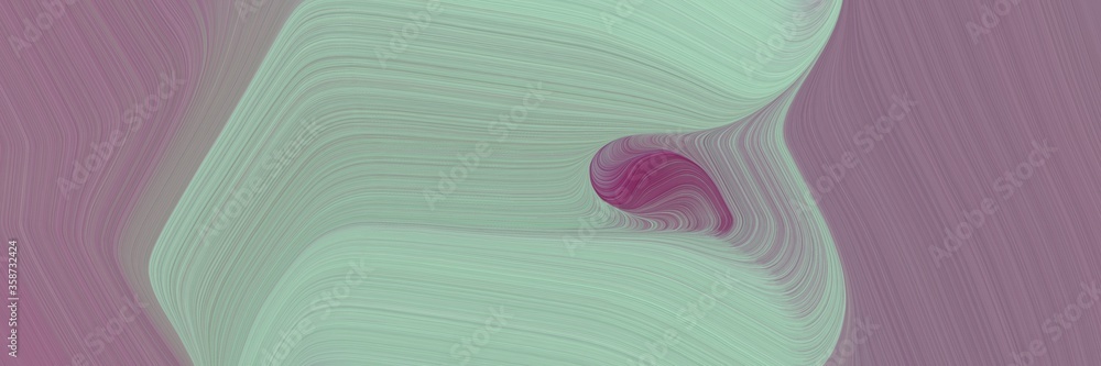 Aufkleber abstract flowing designed horizontal header with gray gray, ash gray and dark sea green colors. fluid curved flowing waves and curves for poster or canvas