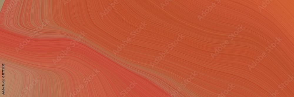 Poster abstract moving banner with coffee, peru and indian red colors. fluid curved flowing waves and curve