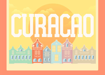 Curacao vector background vintage 