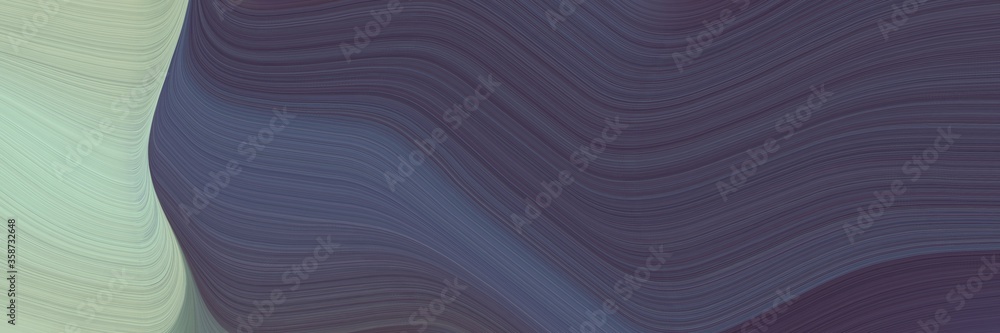 Poster abstract decorative header with dark slate gray, ash gray and dim gray colors. fluid curved lines with dynamic flowing waves and curves for poster or canvas