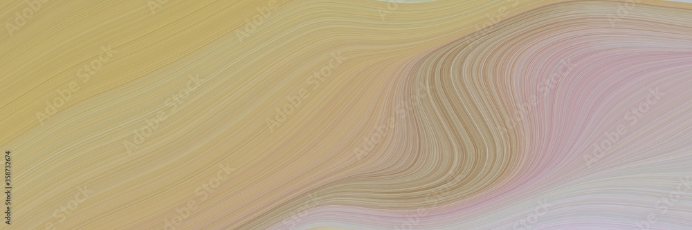 Poster abstract modern designed horizontal banner with rosy brown, dark khaki and dark gray colors. fluid c