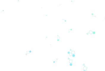 Light Blue, Green vector layout with circles, lines, rectangles.