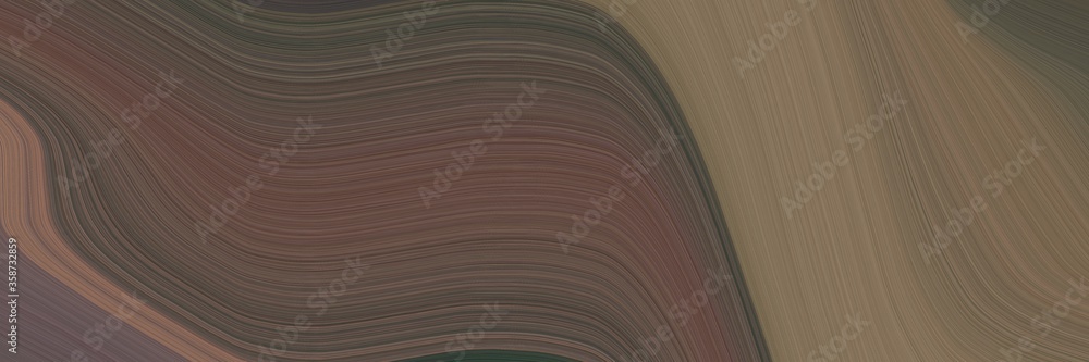 Fototapete abstract modern header design with old mauve, pastel brown and dark slate gray colors. fluid curved lines with dynamic flowing waves and curves for poster or canvas
