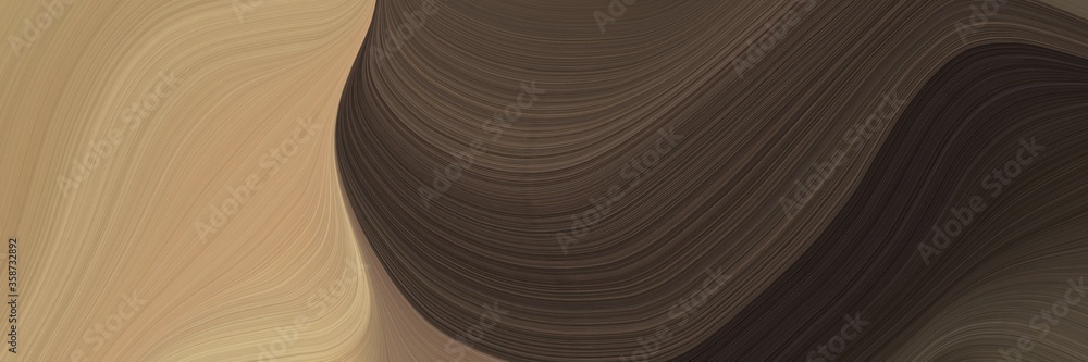 Poster abstract surreal horizontal banner with very dark violet, dark khaki and pastel brown colors. fluid 