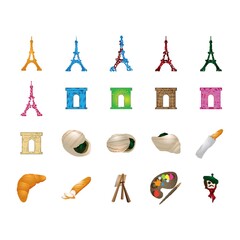collection of france icons