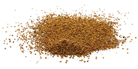 Pollen pile isolated on white background