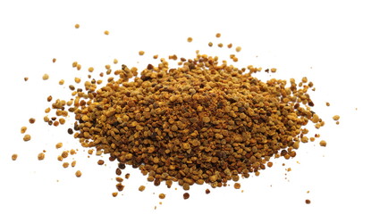 Pollen pile isolated on white background