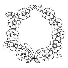 Hand sketched flowers illustration design. Handrawn Floral