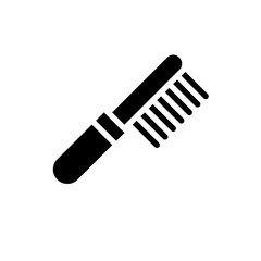 comb icon in glyph style isolated on white background. EPS 10 